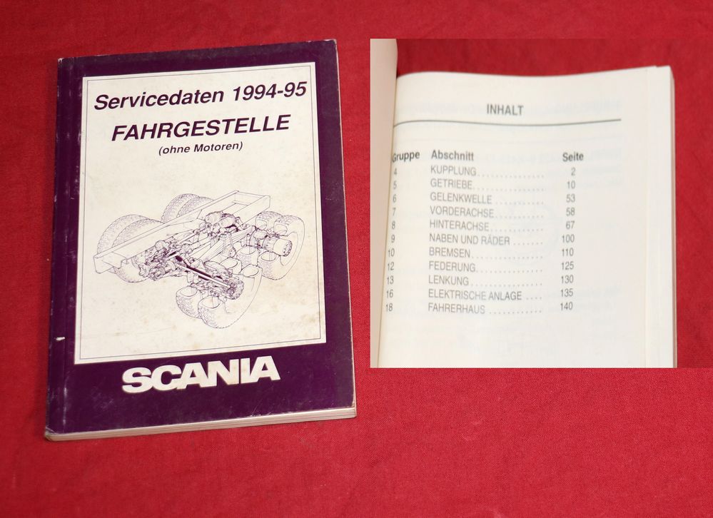 SCANIA Fahrgestell Servicedaten 1994, 1995