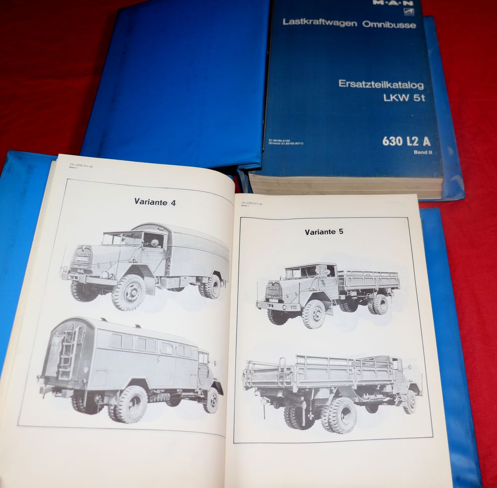 MAN 630 L2A Bundeswehr LKW Ersatzteilliste Band 1+2 Emma