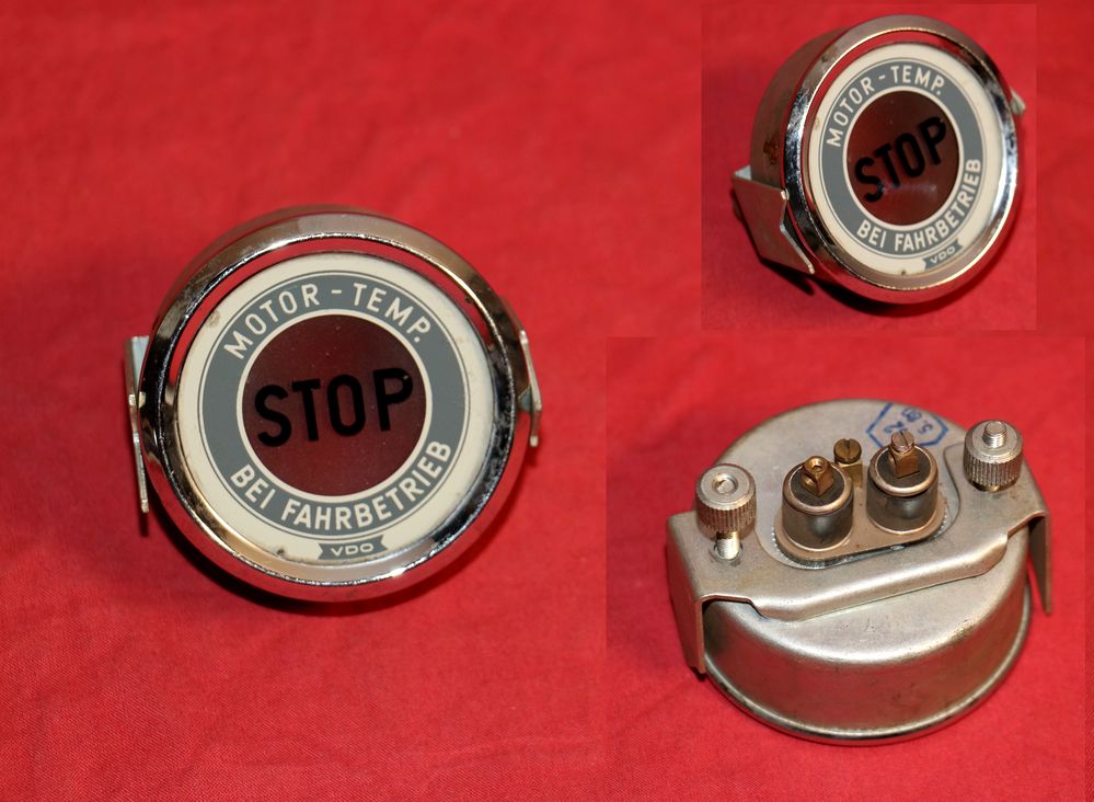 Motor Temperatur " STOP " Deutz Magirus Anzeige Armatur