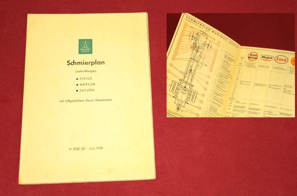 44438 Schmierplan Magirus Sirius , Mercur, Saturn