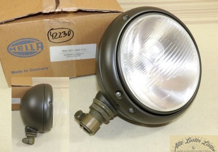 HELLA Hauptscheinwerfer Bundeswehr Fahrzeuge, Glas 170 mm