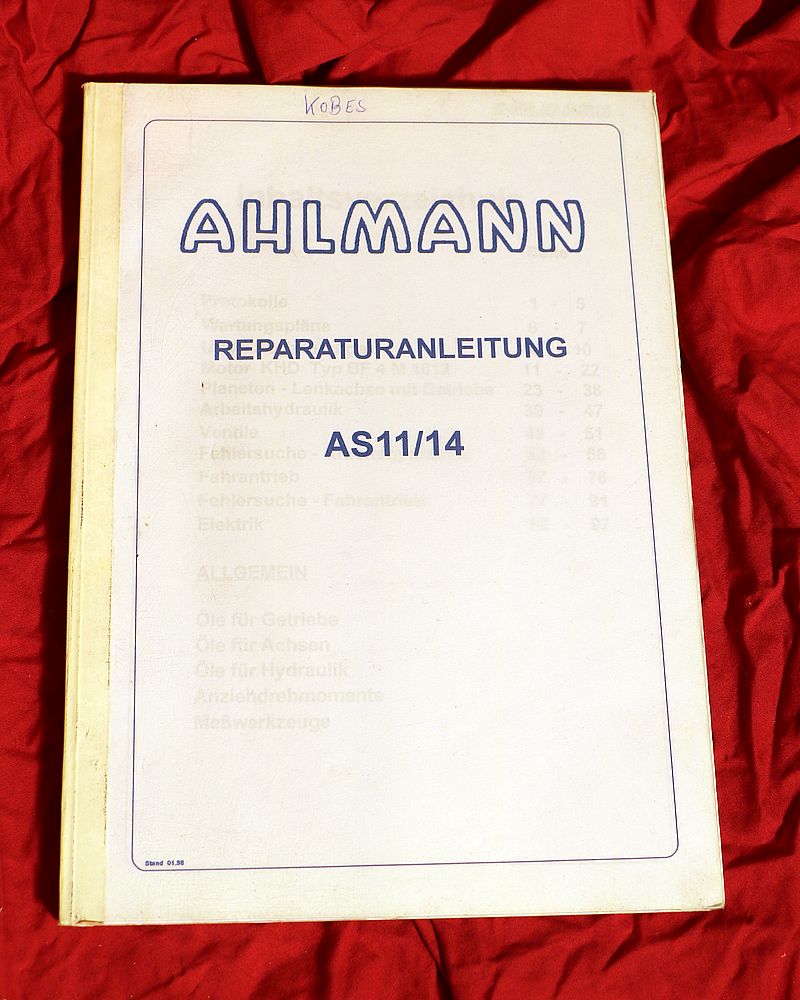 34313 Ahlmann Schwenklader AS 11, 14 Reparaturanleitung