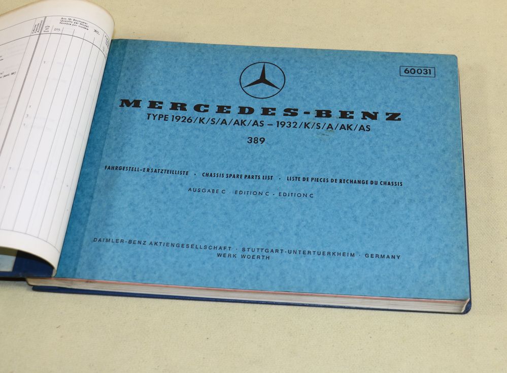 16344 Mercedes 1926 - 1932 K, S, A, AK, AS Fahrgestell