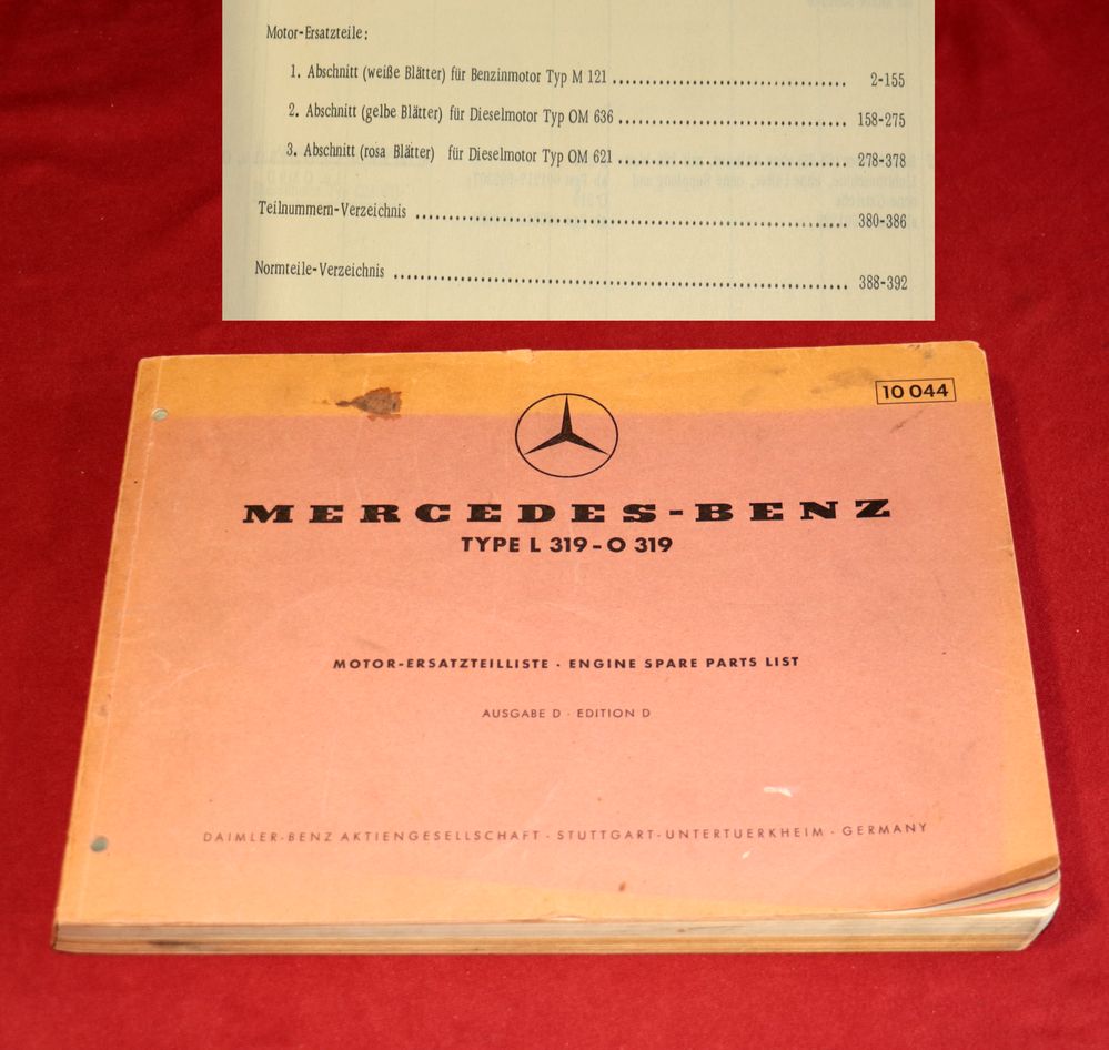 50242 Mercedes L 319, O 319 Motoren M 121, OM 636 , OM 621