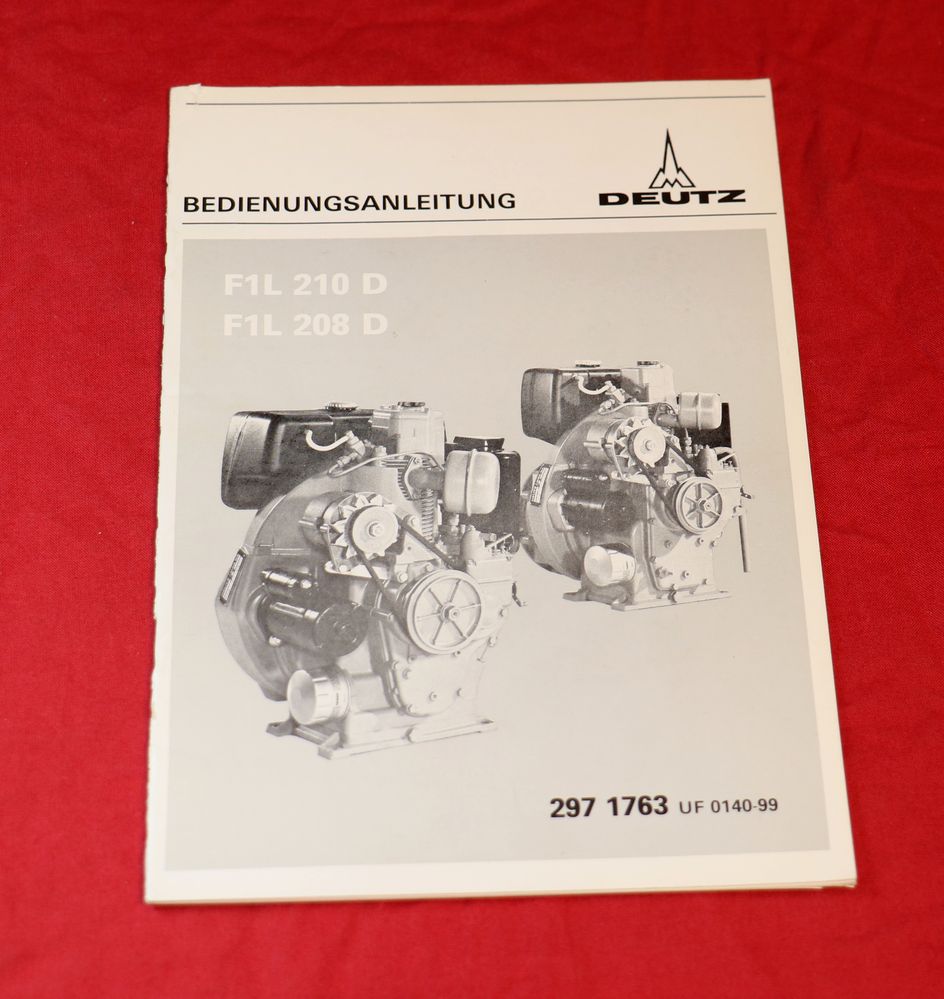 52986 Deutz Motor F 1 L 208 D und F 1 L 210 D