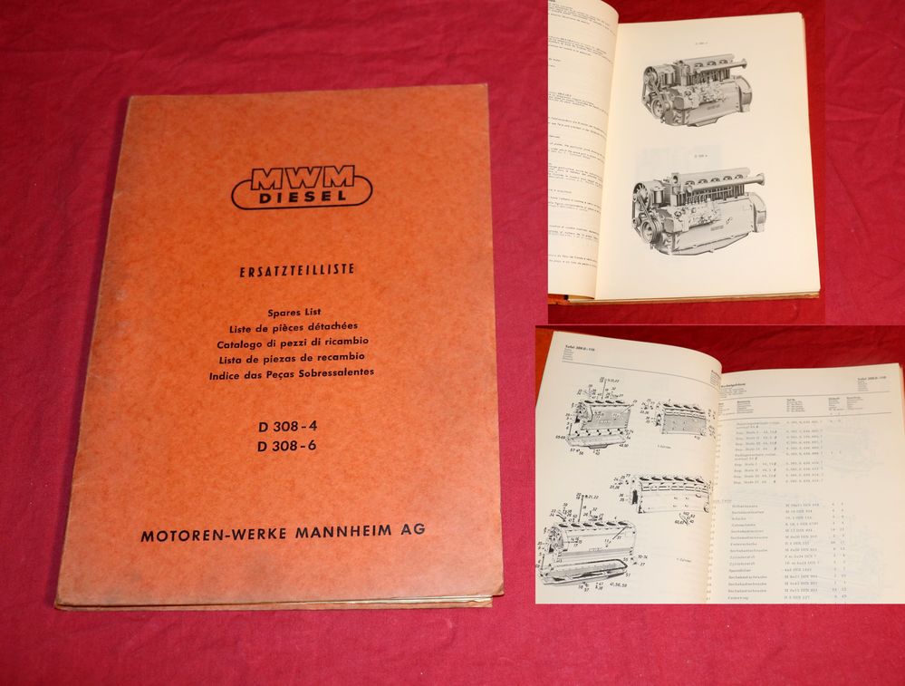 MWM D 308 -4 und D 308 -6 Motor Ersatzteilliste