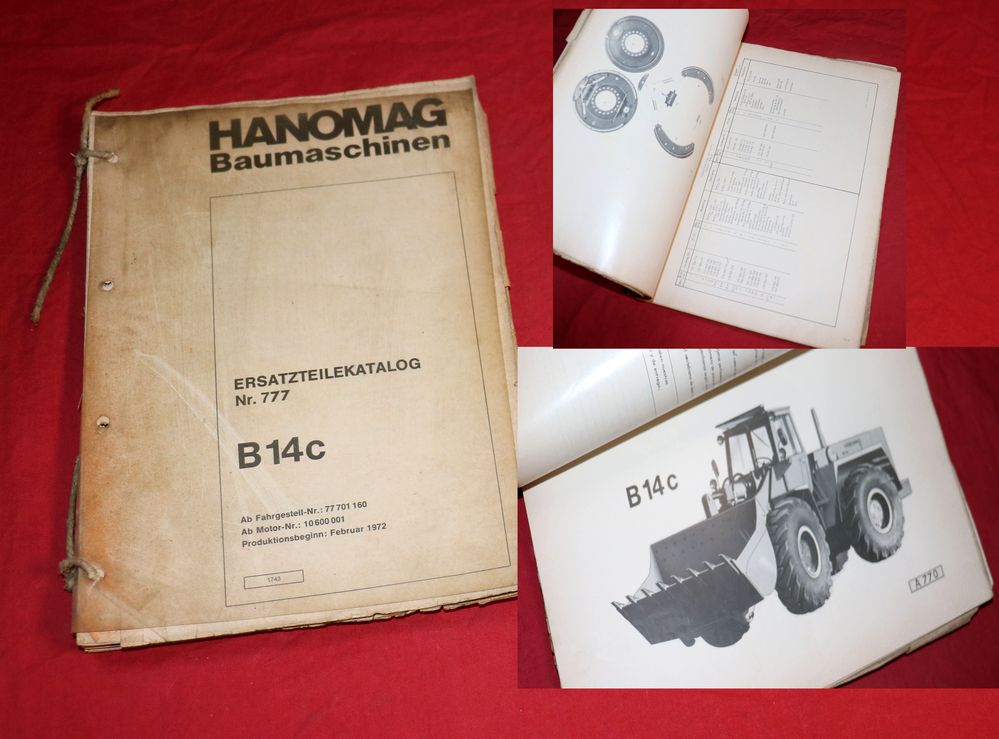 Hanomag B 14 c Radlader Ersatzteilkatalog