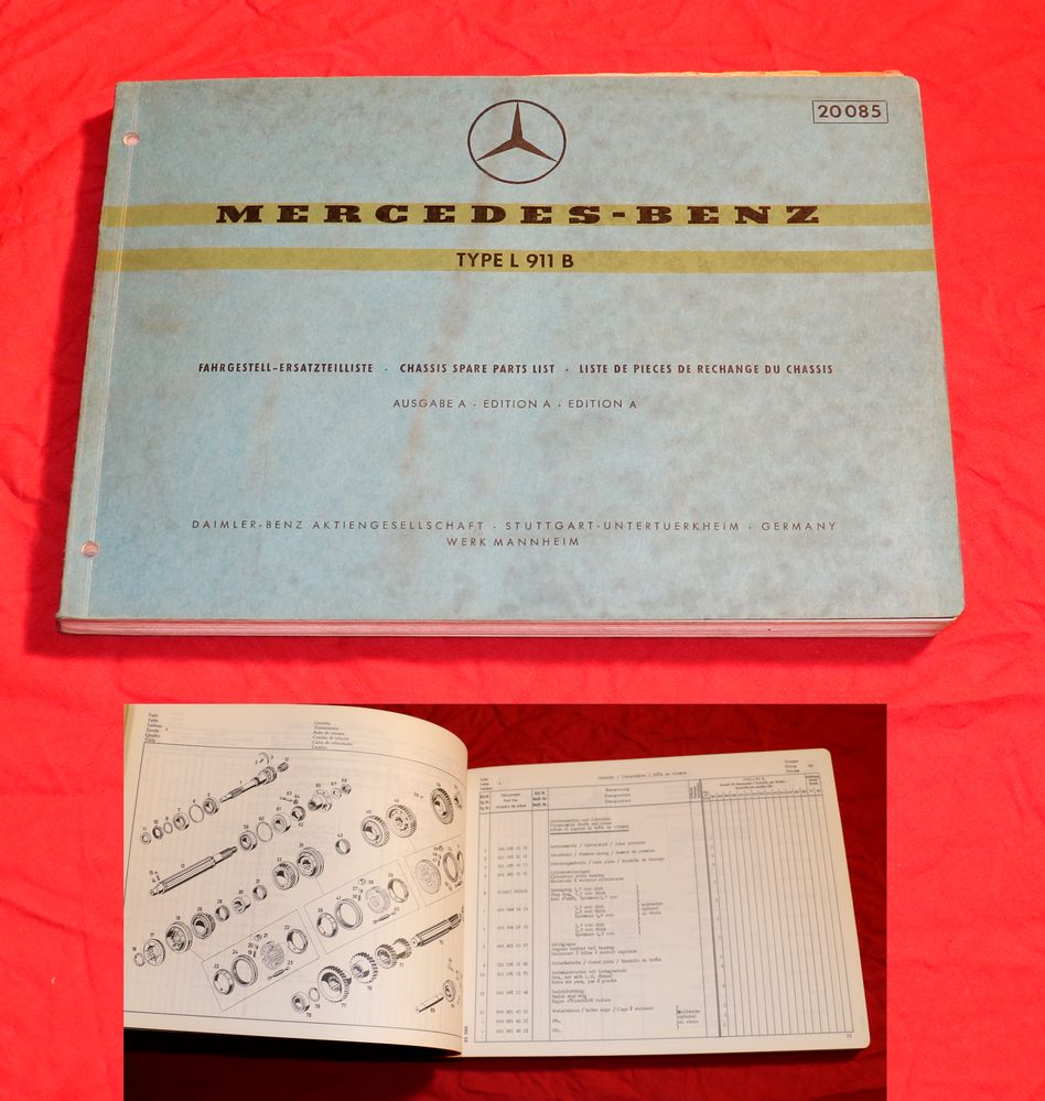 16677 Mercedes L 911 B Fahrgestell Ersatzteilliste