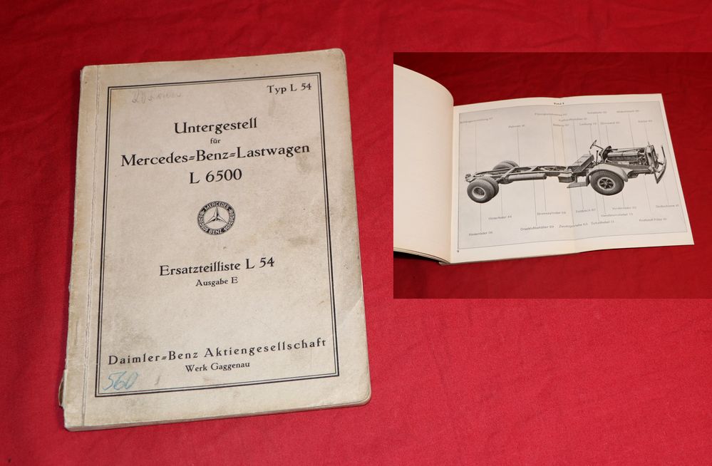 Mercedes L 6500 Ersatzteilliste Untergestell Typ L 54