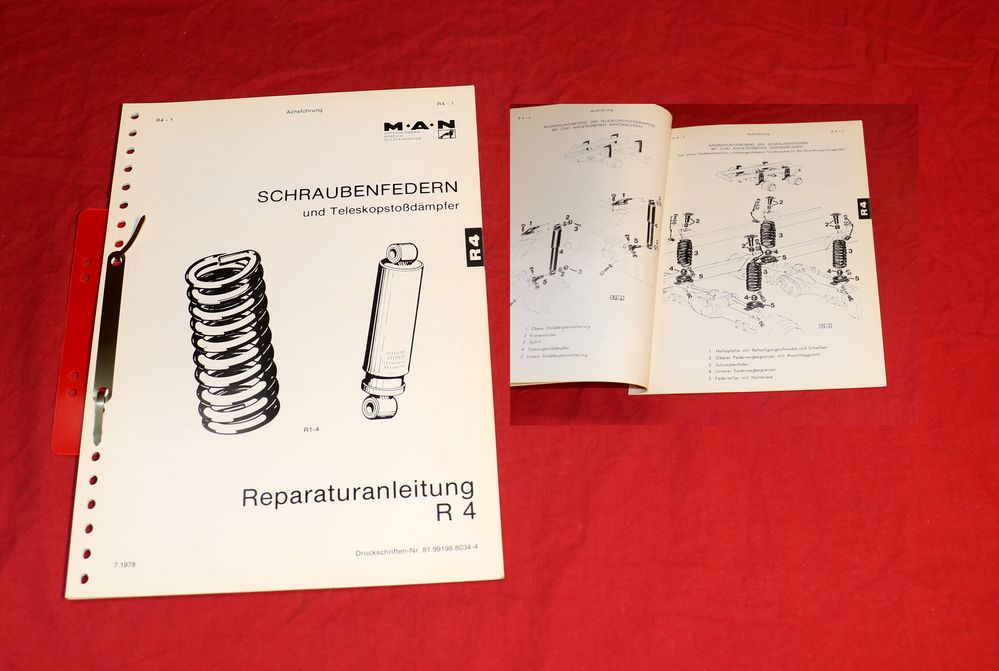 Schraubenfedern Stoßdämpfer MAN Kat Reparaturanleitung