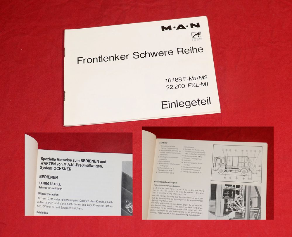 MAN Pressmüllwagen System Ochsner Einlegeteil Betriebsanleitung