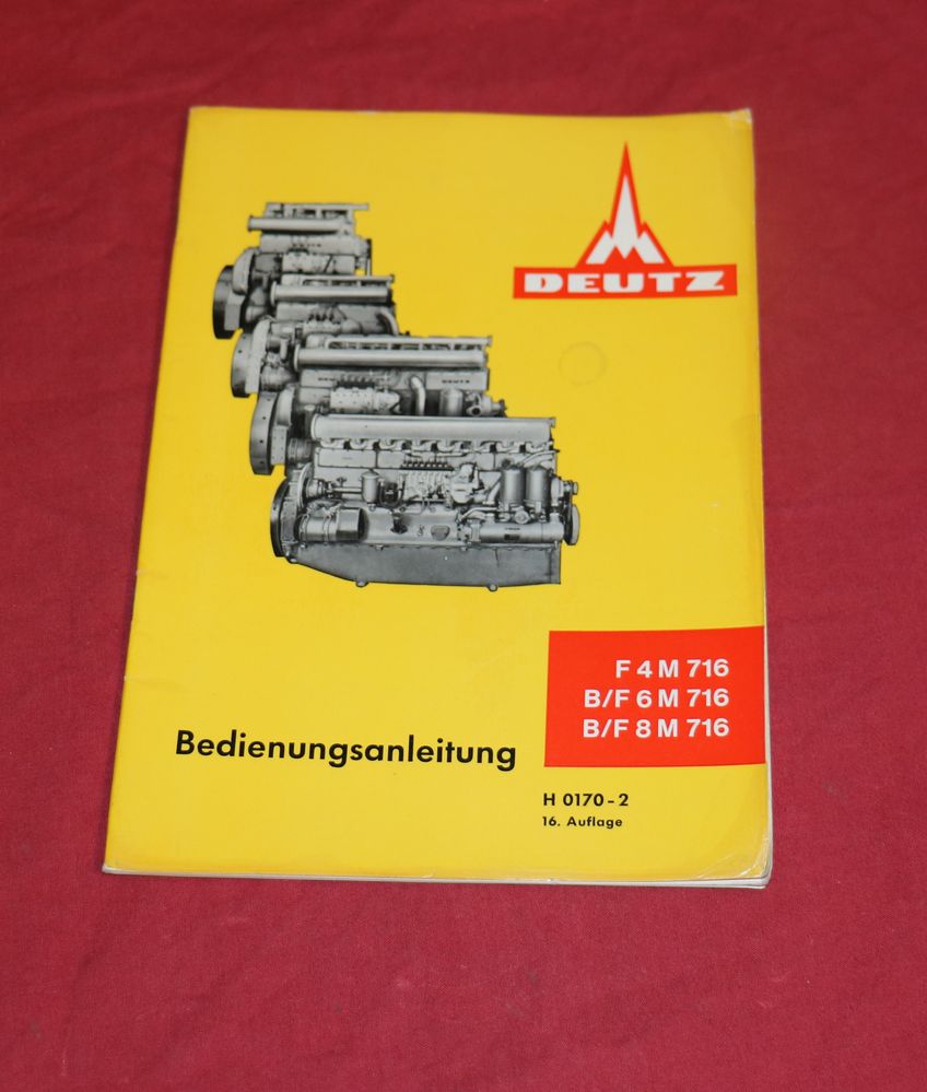 Deutz Motoren F, BF 4, 6, 8 M 716 Anleitung