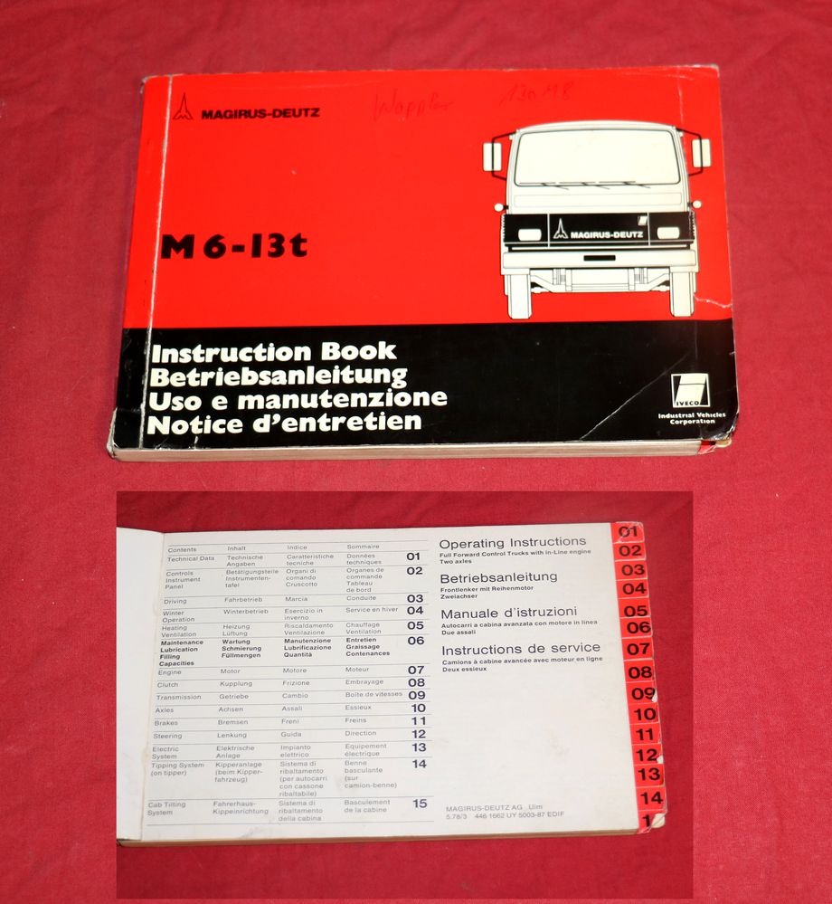 Magirus M 6 - 13 t MK Reihe Betriebsanleitung