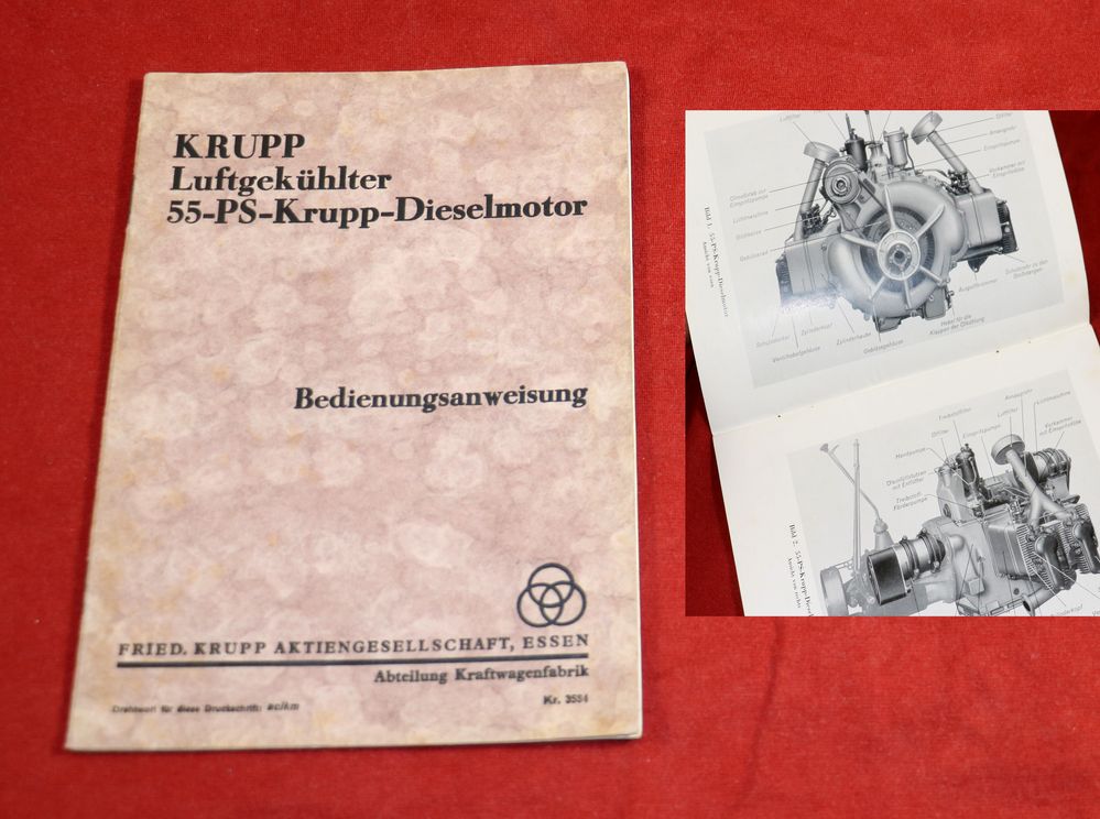41587-2 KRUPP luftgekühlter 55 PS Diesel Motor