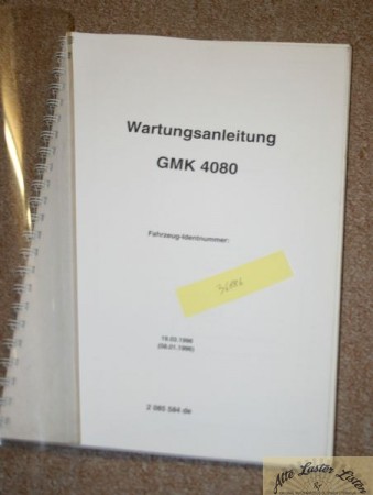 Autokran    GROVE         GMK 4080     Wartungsanleitung