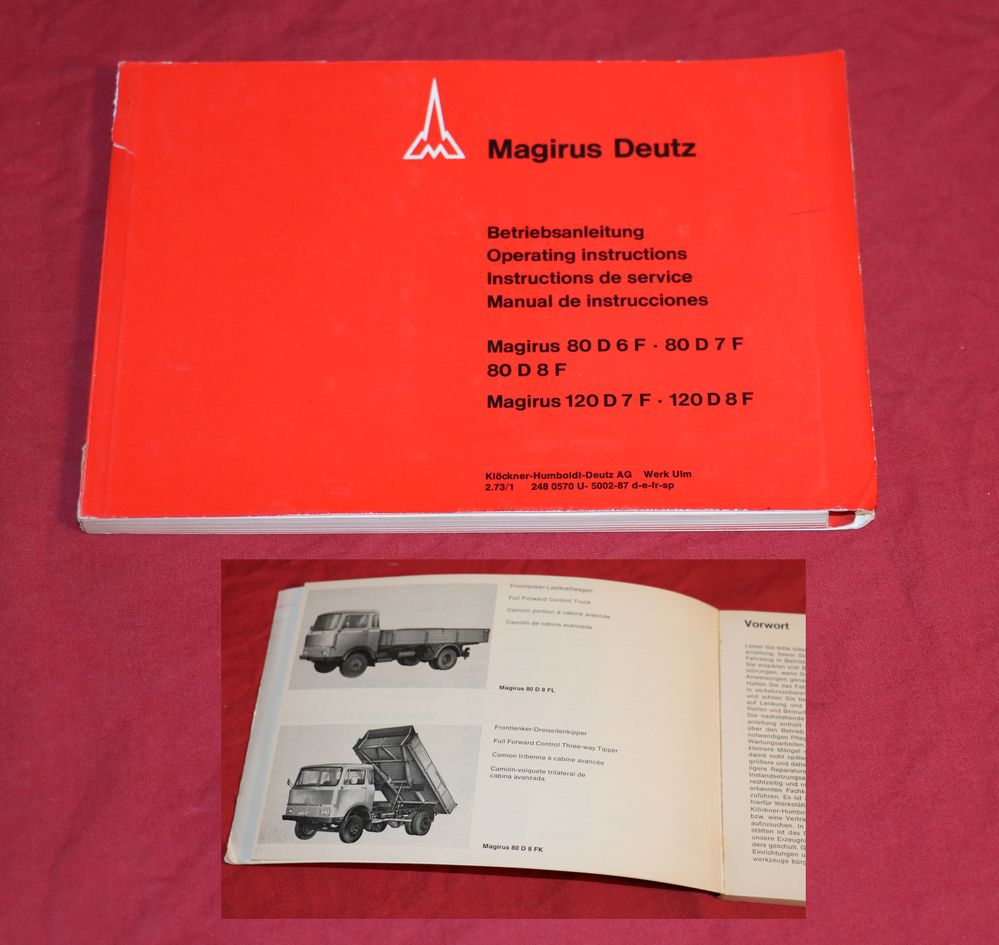 Eicher Magirus 80 D 6-8 F, 110, 120 D 7+8 F