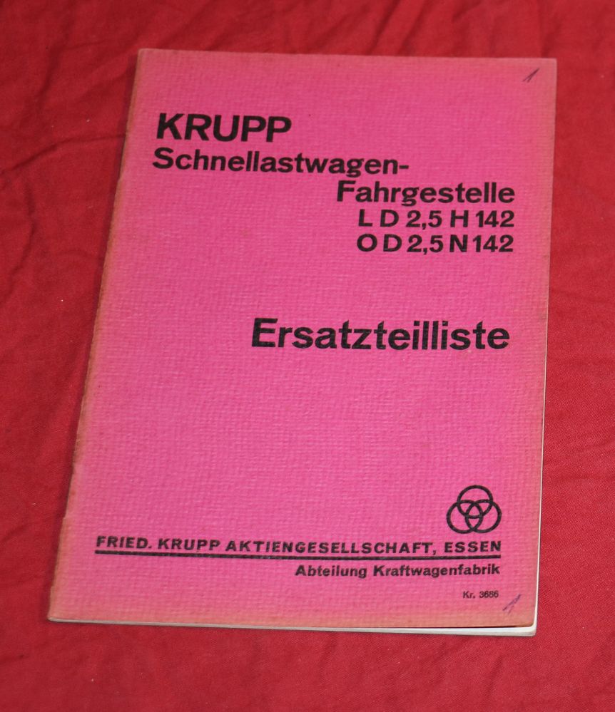 10275 KRUPP LD 2,5 H 142 , OD 2,5 N 142 Schnellastwagen - Fahrgestelle