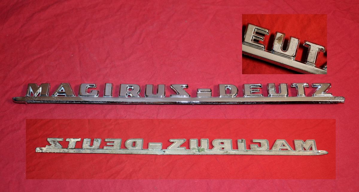 Schriftzug Magirus - Deutz für Motorhaube