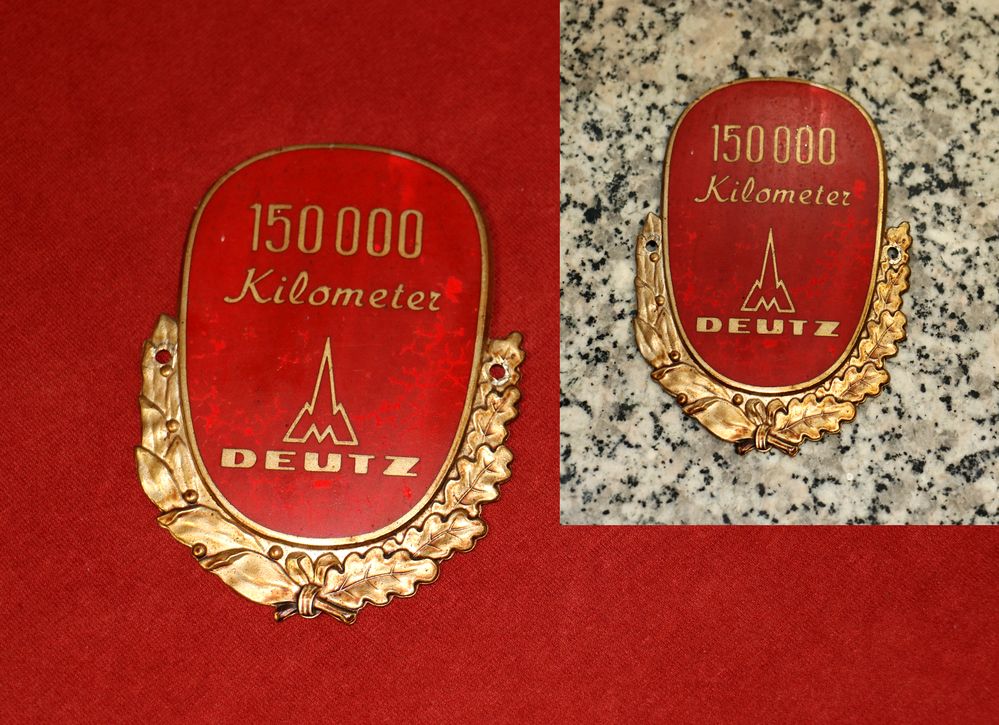 52586 Plakette Magirus Deutz 150.000 KM