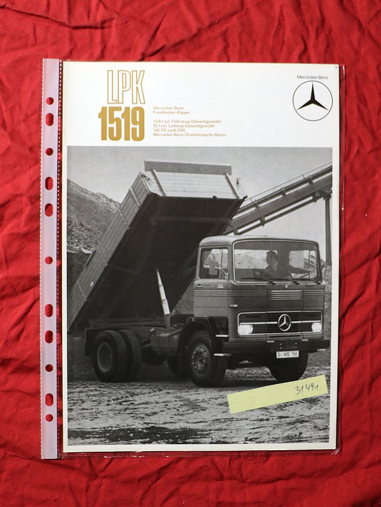 31491 Prospekt Mercedes LPK 1519 Frontlenker Kipper