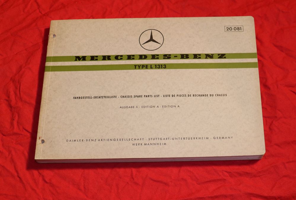 16316 Mercedes L 1313 Fahrgestell Ersatzteilkatalog