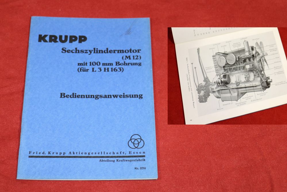 49193 KRUPP Sechszylinder Motor M 12 für L 3 H 163