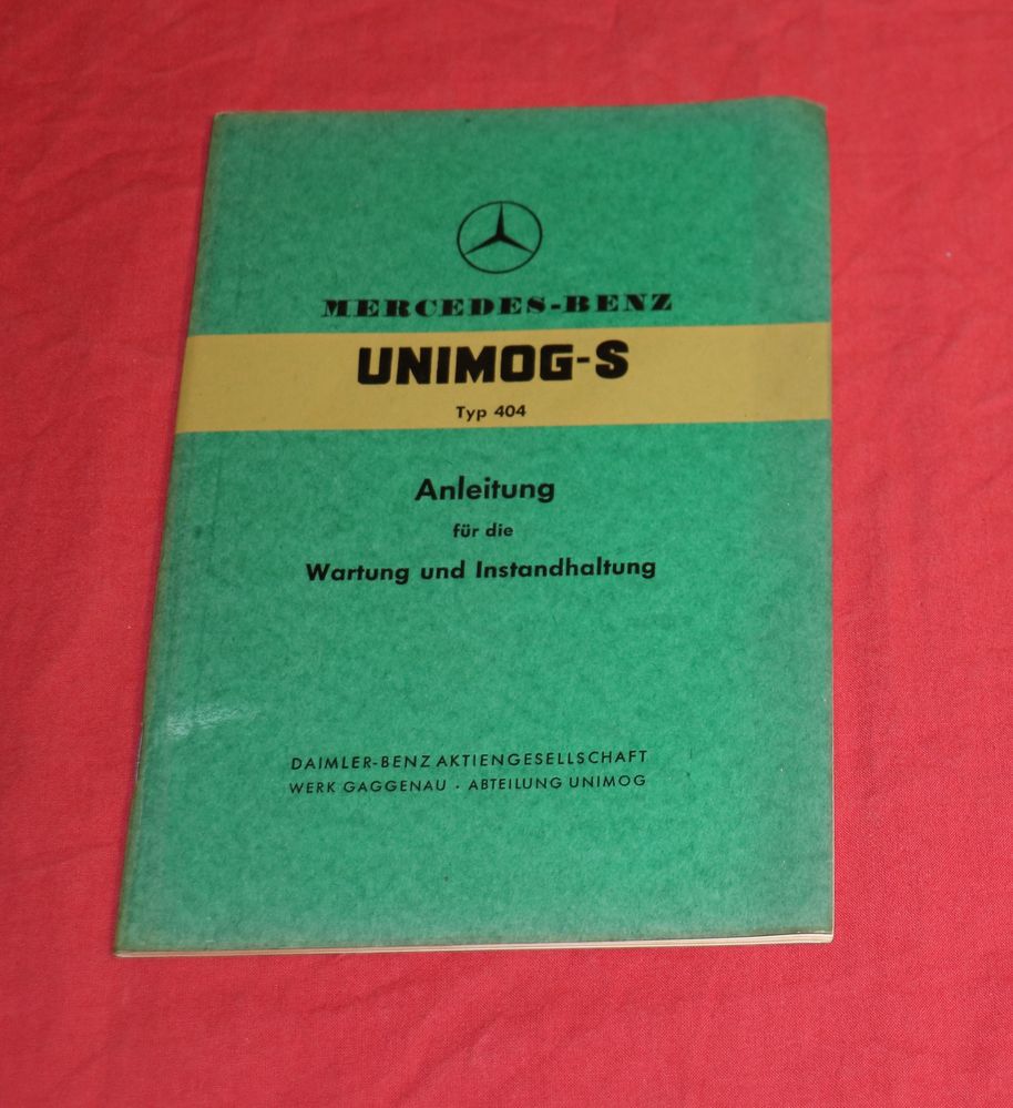 Unimog 404 S  Anleitung für Wartung und Instandhaltung