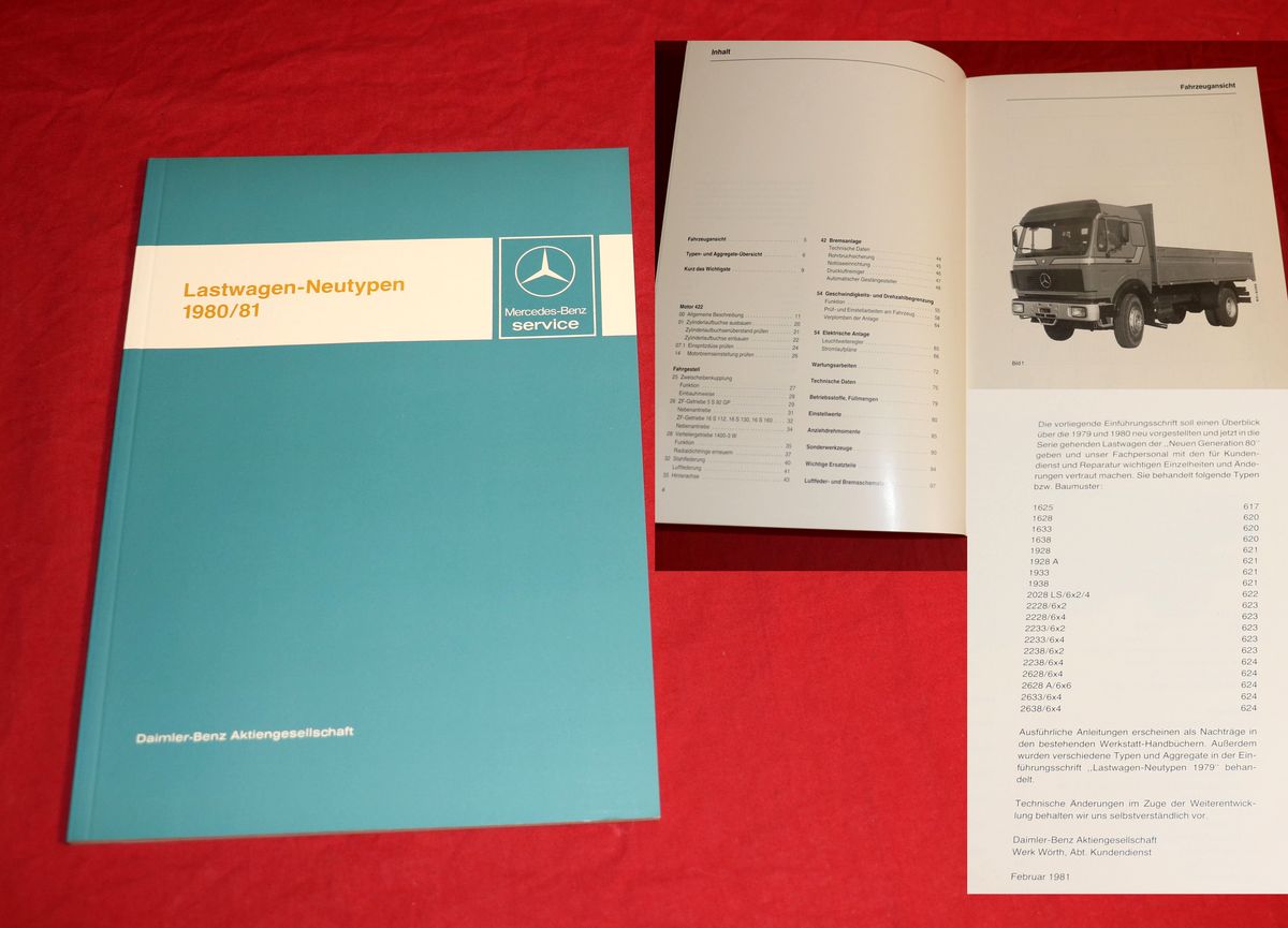 Einführungsschrift Mercedes Lastwagen Neutypen 1980, 1981