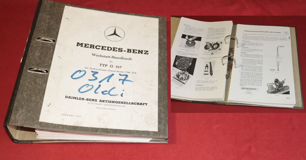 37146 Mercedes Bus O 317 mit Motor OM 326