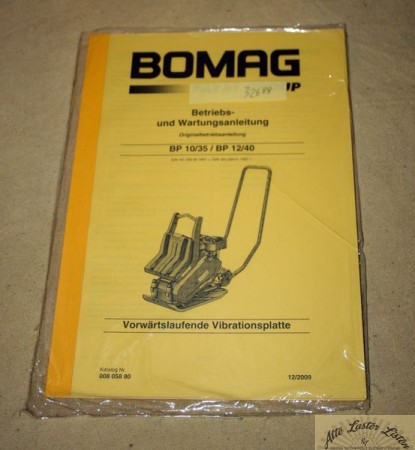 32688_betriebsanleitung_baumaschinen_walzen_ruettler_stampfer_bXVG2VRwRhAjdi BOMAG Vibrationsplatte , Rüttler BP 10/35 , BP 12/40
