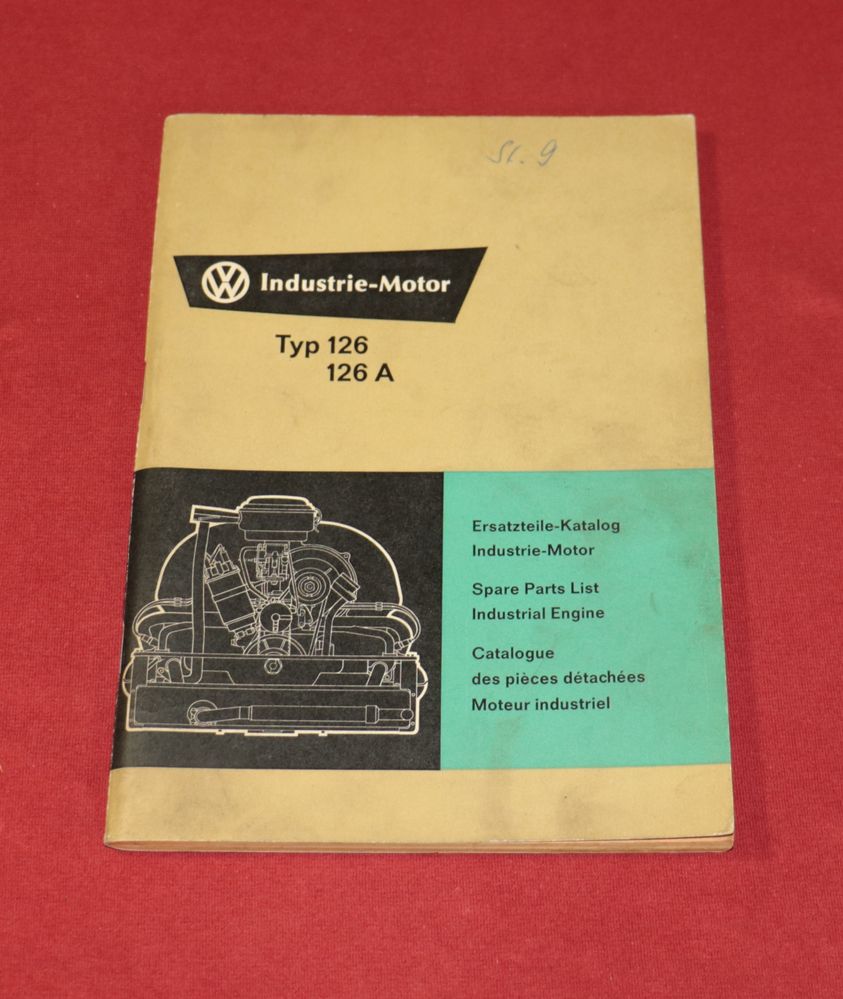 51009 VW Industriemotor Typ 126, 126 A Ersatzteilkatalog