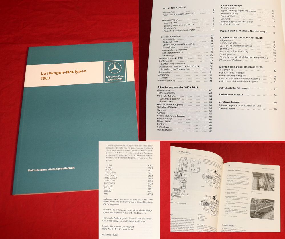 Einführungsschrift Mercedes Lastwagen Neutypen 1983