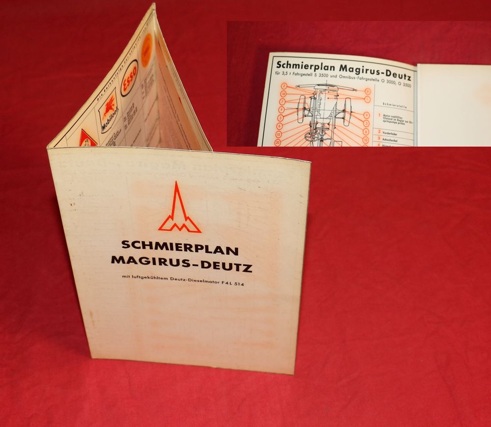 Schmierplan Magirus S 3500 , O 3500 , O 3000