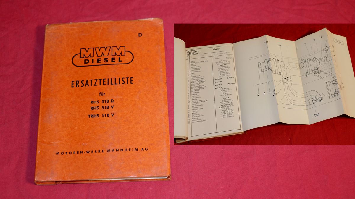 MWM RHS 518 , TRHS 518 Motor Ersatzteilliste