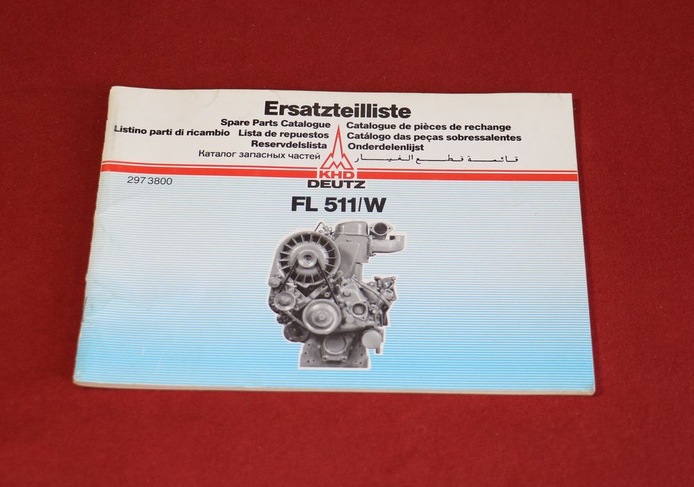 Motor Deutz FL 511 / W Ersatzteilliste