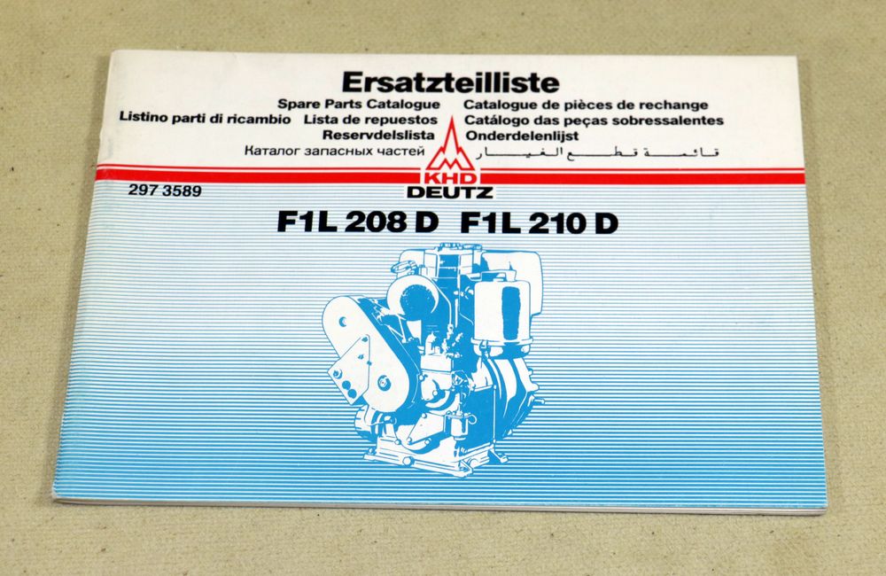 37967 Deutz F 1 L 208 , 210 D Motor Ersatzteilliste