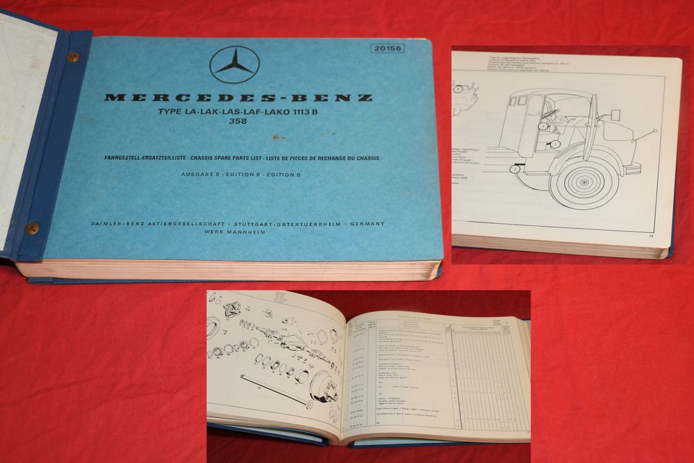 Mercedes LA 1113 B , Fahrgestell Ersatzteilliste