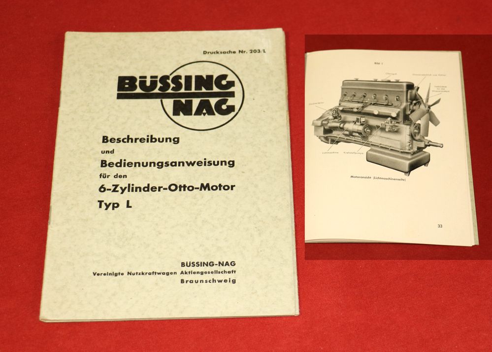 50042 Büssing NAG 6 Zylinder Otto Motor Typ L 75, 80 PS