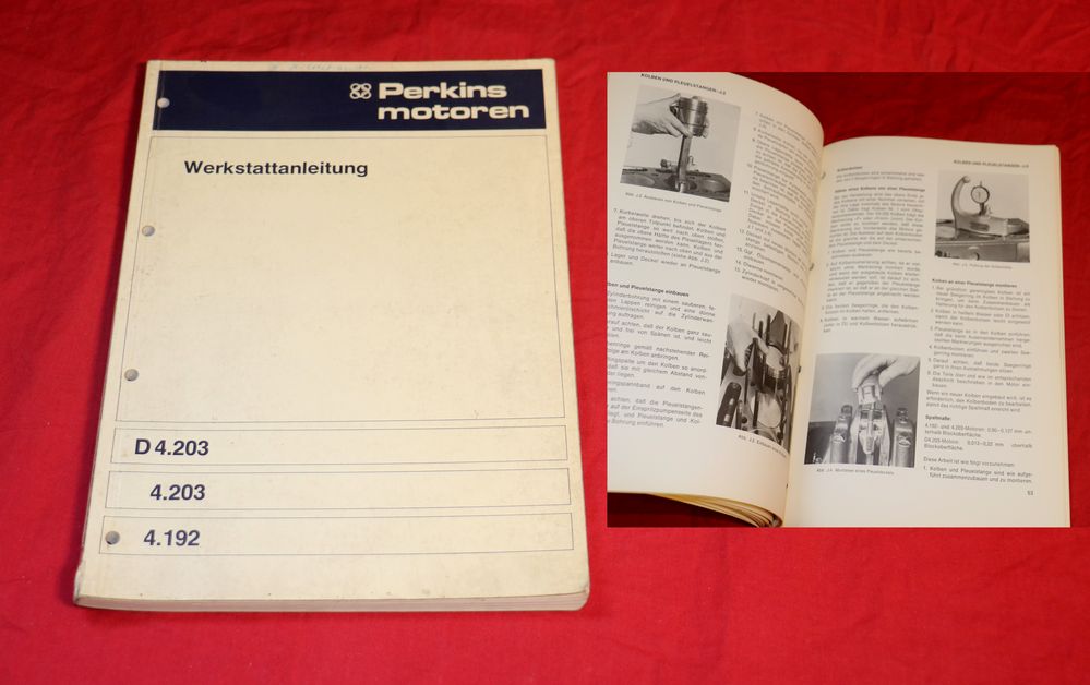 Perkins Dieselmotoren 4.192 , 4.203 Werkstatthandbuch