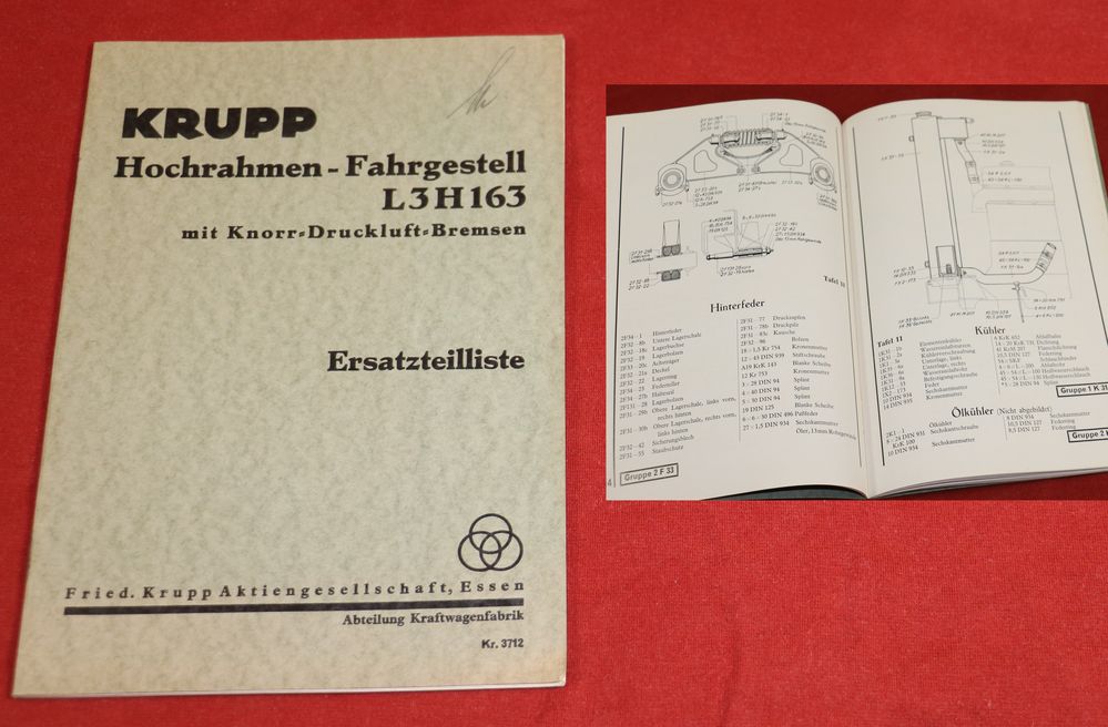 49191 Krupp L3 H 163 , 3 Achser Hochrahmen Fahrgestell