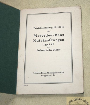 Mercedes Nutzkraftwagen    L  45
