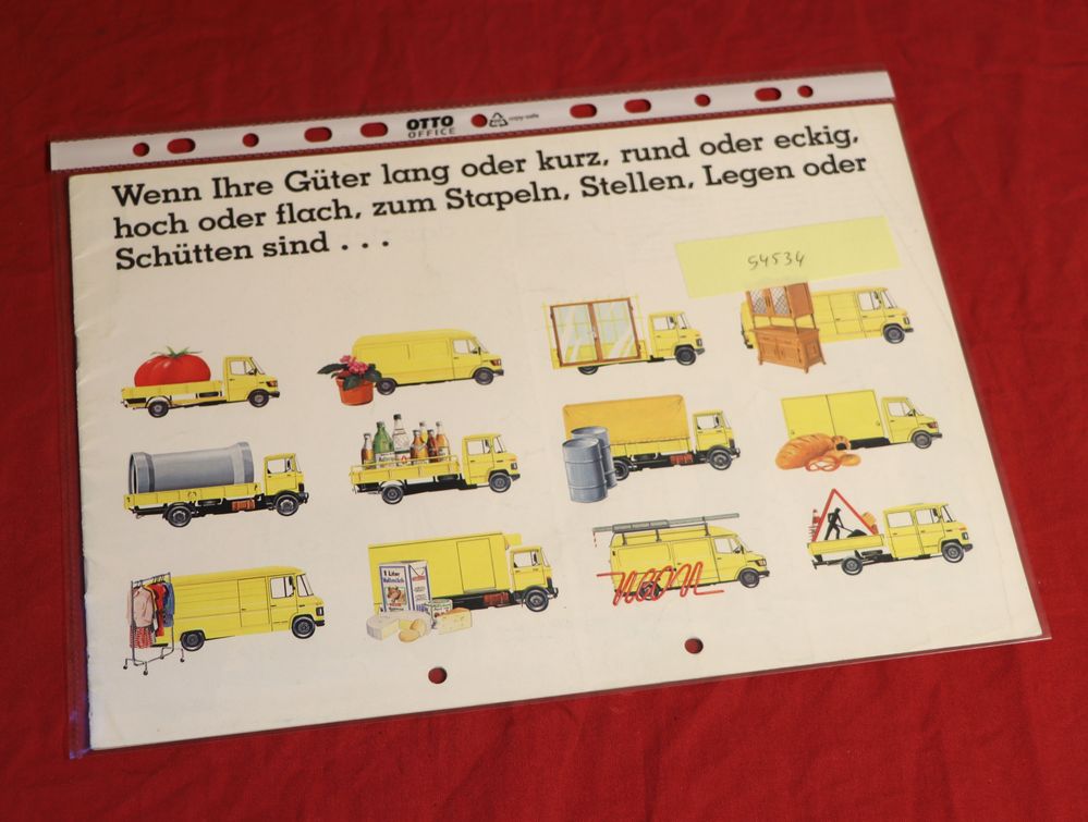 54534 Mercedes Transporter T1 , T2 alt und LP LKW Prospekt