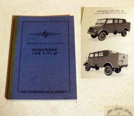Borgward B 2000 LKW 0,75 t gl Pritsche und Kübelwagen