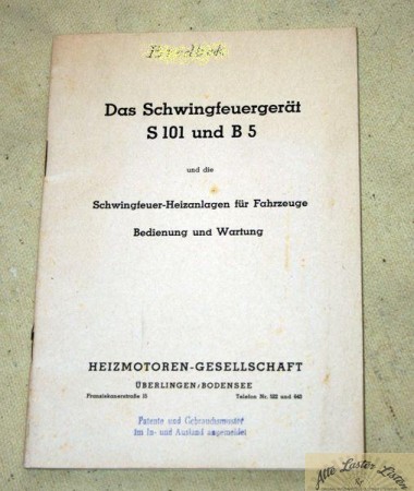 Schwingfeuergerät  S 101 und  B 5