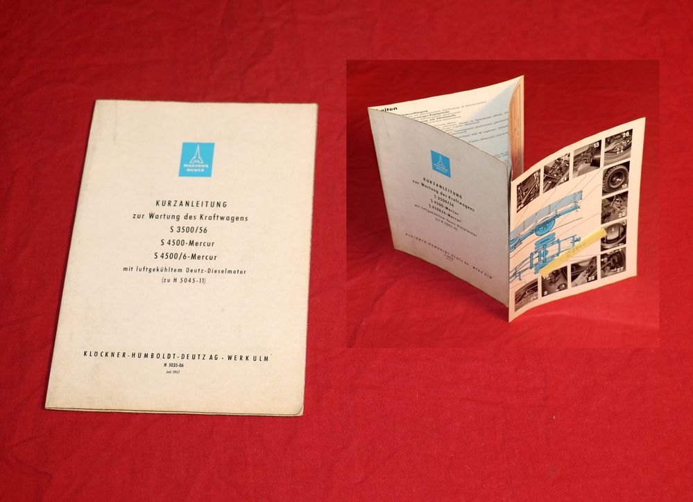 Kurzanleitung Wartung Magirus S 3500 , S 4500 Mercur