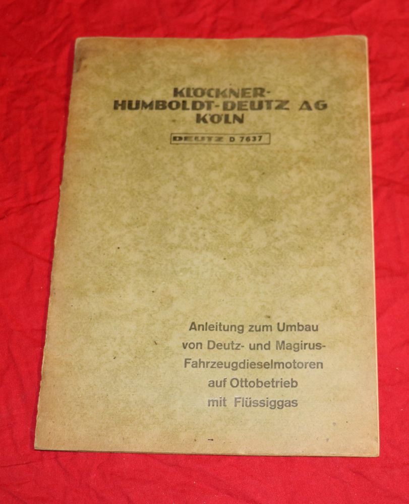 49150 Umbau Anleitung Deutz Motoren auf Gasbetrieb