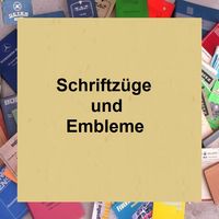 Schriftzüge, Embleme