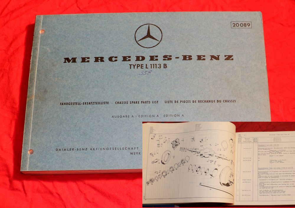 25801 Ersatzteilliste Mercedes L 1113 B LKW Fahrgestell