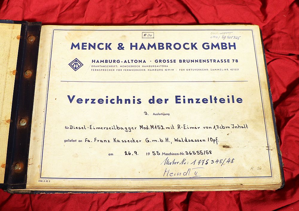 41442 MENCK M 152 Bagger Ersatzteilliste