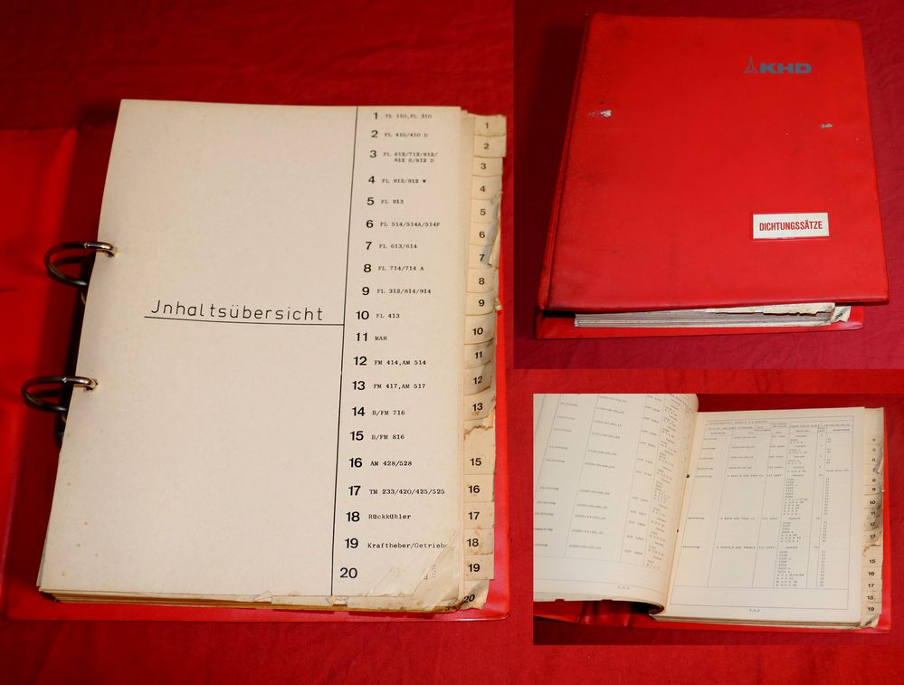 Dichtungssätze für Deutz Motoren Teile Nummernliste